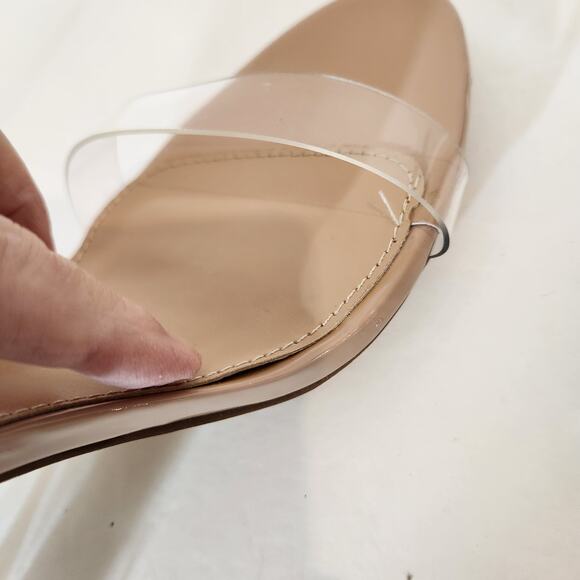 FASHION NOVA The Glass Slipper Clear Lucite Prom Party Wedding Womens 10 FLAWED - Picture 7 of 12